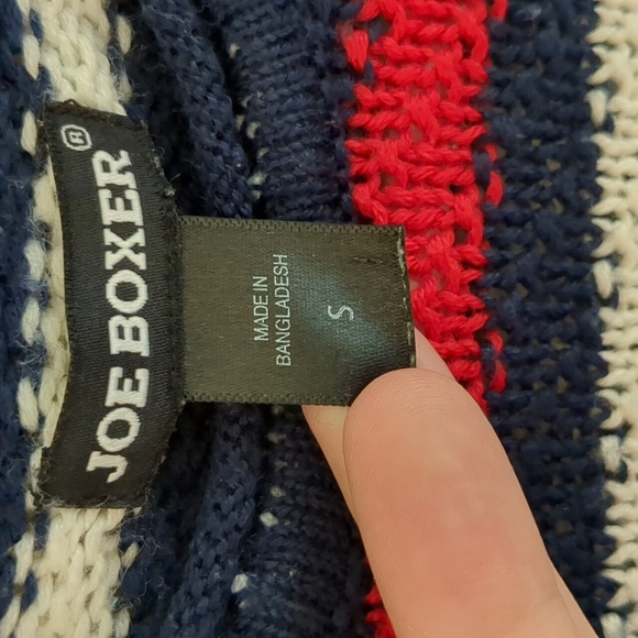 Small Joe Boxer Red White And Blue Striped Sweater 4th Of July Patriotic - Picture 7 of 13